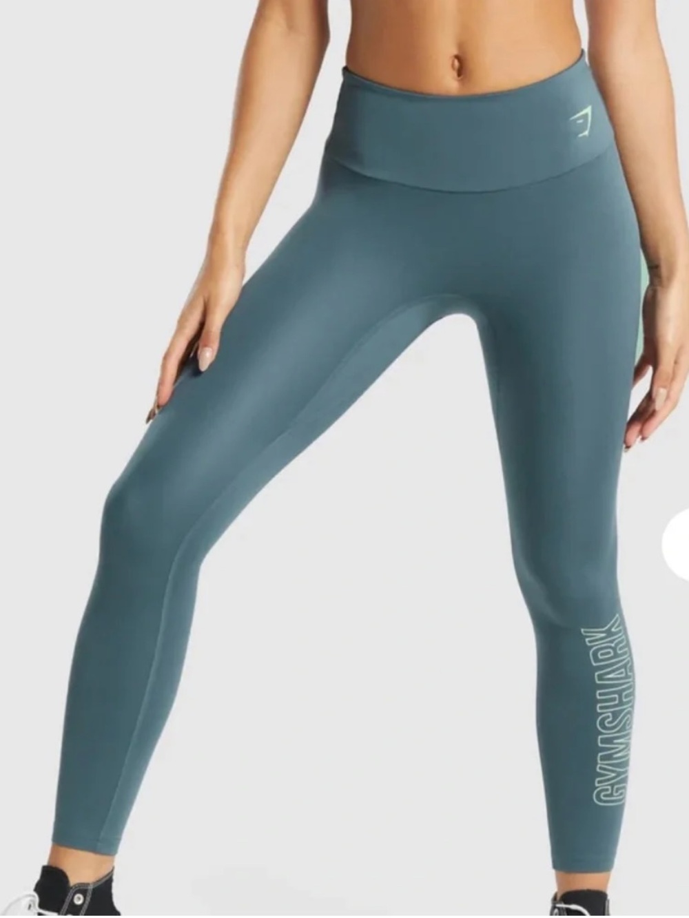 GYMSHARK Training Graphic Leggings Blue Gray Size XS